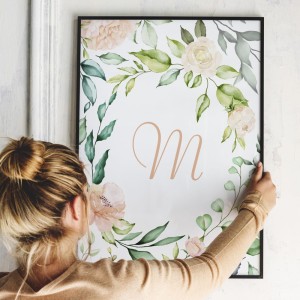 Plakat "LITERA W KWIATACH"