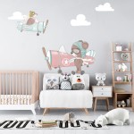 Naklejki "MISIE W SAMOLOTACH"