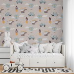 Tapeta "RAKIETY I BALONY"