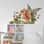 Naklejka "WIEWIÓRKA I POZIOMKI"