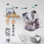 Naklejka "TĘCZOWY LAS – BORSUK"