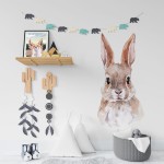 Naklejka "TĘCZOWY LAS – KRÓLIK"