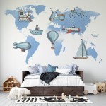 Naklejka "TRANSPORTOWA MAPA ŚWIATA XXL"