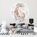 Naklejka "JEDNOROŻEC W KWIATACH"