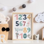 Plakat "PODNIEBNI PRZYJACIELE – CYFRY"