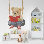 Naklejka "MIŚ NA HUŚTAWCE"