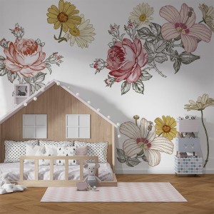 Naklejki "RETRO-KWIATY"