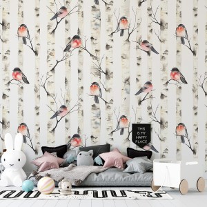 Tapeta "Gile i brzozy"