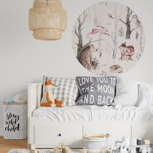 Naklejka "Jesienny las w kółku"