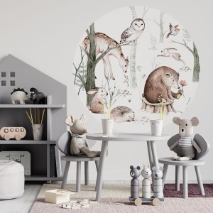 Naklejka "Jesienny las w kółku 2"