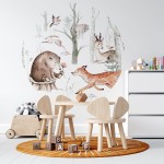 Naklejka "Jesienny las w kółku 3"