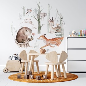 Naklejka "Jesienny las w kółku 3"