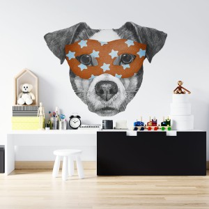 Naklejka "Jack Russell w masce"