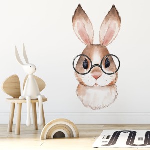 Naklejka "Królik w okularach 2"