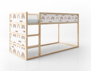 Naklejki tęcze na łóżko Ikea Kura 