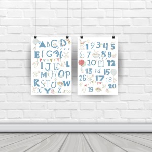 Plakaty "SKOCZNY ALFABET I CYFERKI"