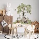 Naklejka "Leśna polana - mama miś"