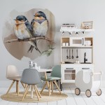 Naklejka "Jaskółki w kółku"