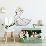 Naklejka "Jezioro Łabędzie – myszka na liściu"