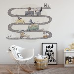 Naklejka "Retro-wyścig – kółko"