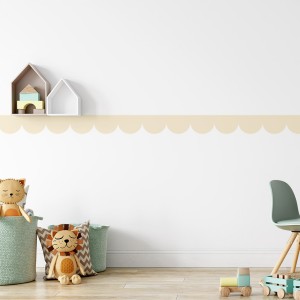 Naklejka falbanka imitacja lamperii - Lemon