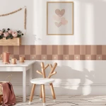 Naklejka ścienna border szachownica | Caramel Topping