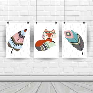 Plakaty "INDIAŃSKIE ZWIERZĄTKA–LIS"