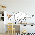 Naklejka "Dinozaur – triceratops"