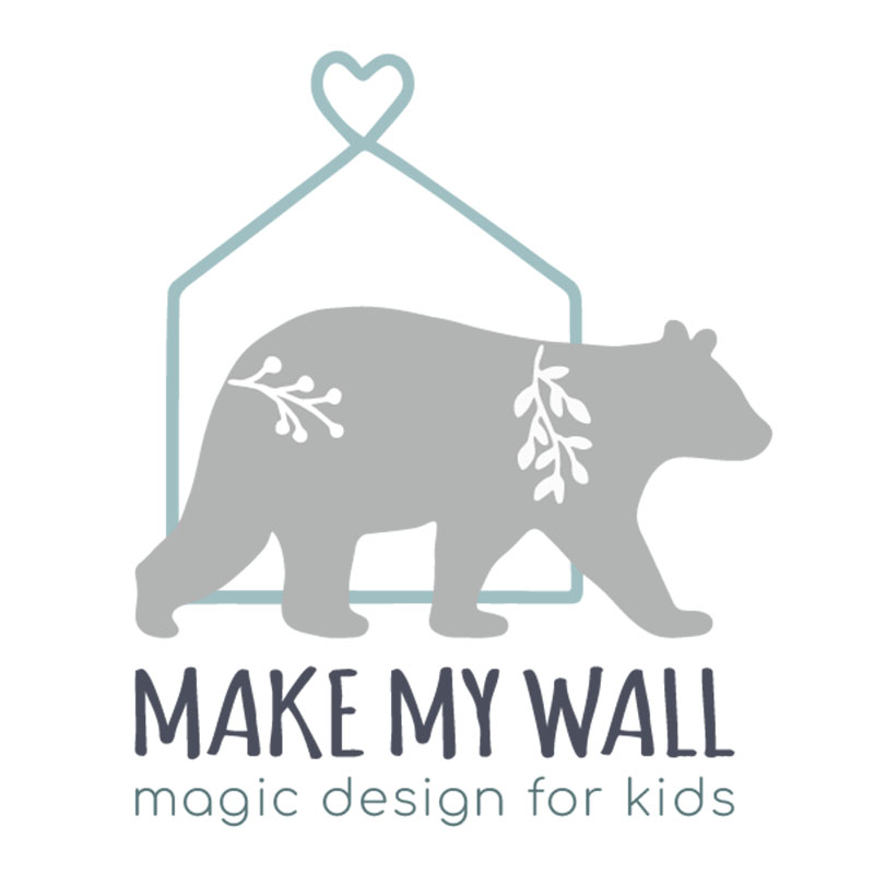 Logo Make My Wall - magic design for kids